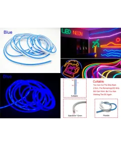 Neon autó dekoráció 5m 12V kék ENGROSS