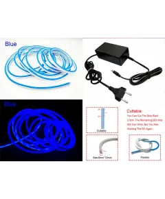 Neon autó dekoráció 5m 12V/220V kék ENGROSS
