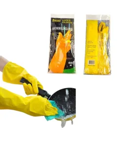 Nagykereskedelmi latex háztartási kesztyűk 10/készlet