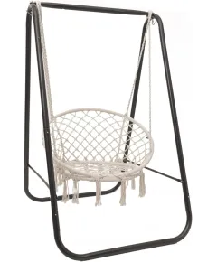 Függőágy modell 62x123cm pamut, 18x125x80cm fém tartóval, nagykereskedelem