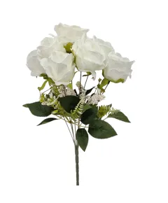 Buchet floare artificiala Trandafir 7 capete 45 cm lungime
